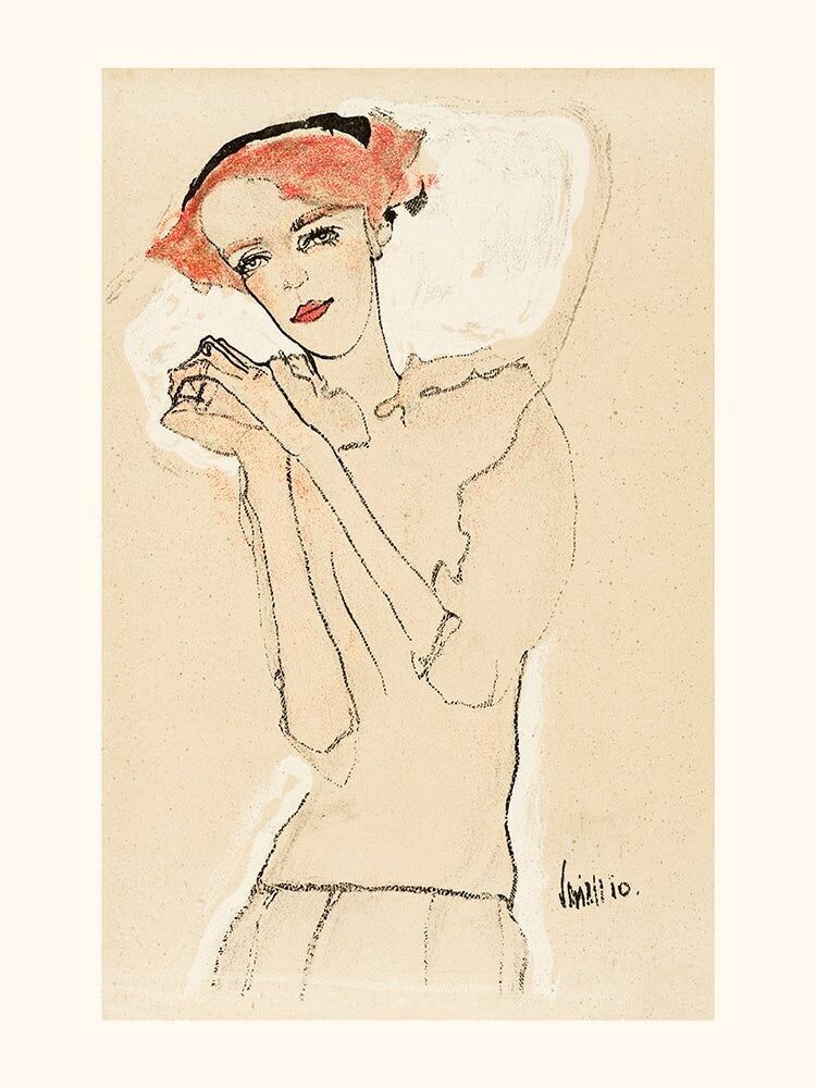 Poster Woman with black headband