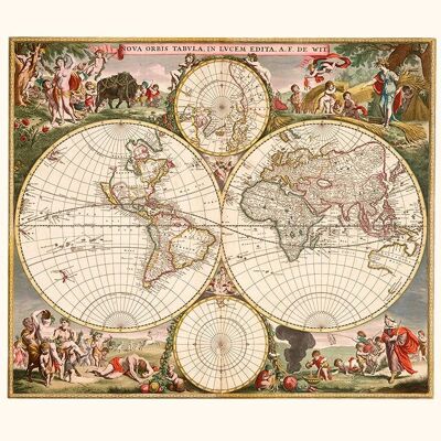 Affiche Nova orbis tabula in lucem edita 1670