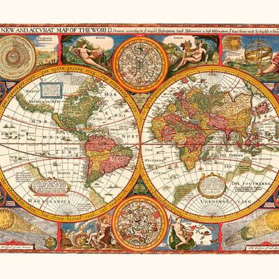 Un mapa nuevo y preciso del mundo 1651