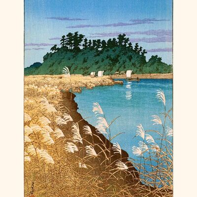 Kawase Hasui, Fin d'automne à Ichikawa - 1930