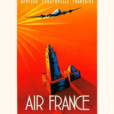 Póster Air France / África Occidental y Ecuatorial A023