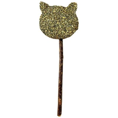 Baguette de vigne argentée et d'herbe à chat - Euphoria Stick Cat Face