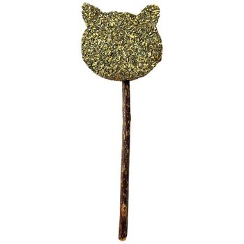 Baguette de vigne argentée et d'herbe à chat - Euphoria Stick Cat Face 1