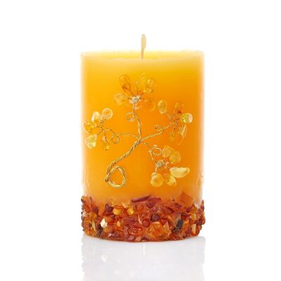 CANDLE with AMBER 8x5cm ref: BG03