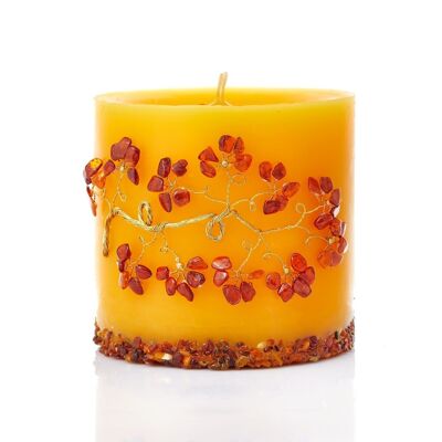 CANDLE with AMBER 10.5x9.5cm ref: BG06