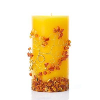 CANDLE with AMBER 15.5x8cm ref: BG05