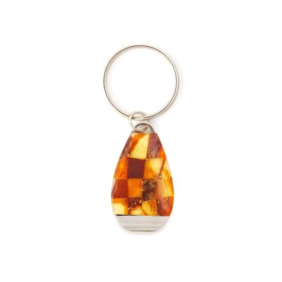 KEY RING KEY RING WITH BOTTLE OPENER FUNCTION STEEL and AMBER ref: MZ05
