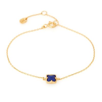 ARMBAND 15,5–18,5 cm LAPISLAZULI-VERGOLDETES SILBER 925/1000 Ref: CJF-BR037-LL-D