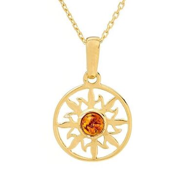 AMBER GILT SILVER PENDANT ref: KM950WD