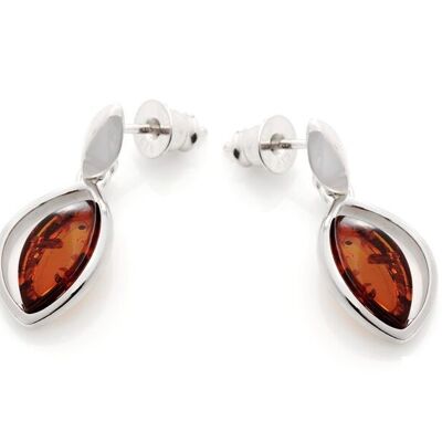 AMBER SILVER EARRING ref: SA3889EOR