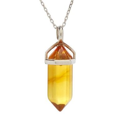 AMBER SILVER PENDANT ref: GI-PE051R