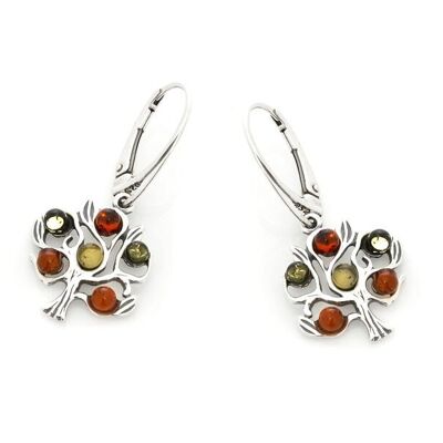 AMBER SILVER EARRING ref: AR-BO028R