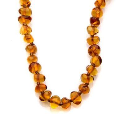 NECKLACE 60 cm ALL AMBER COGNAC ref: AKWK4