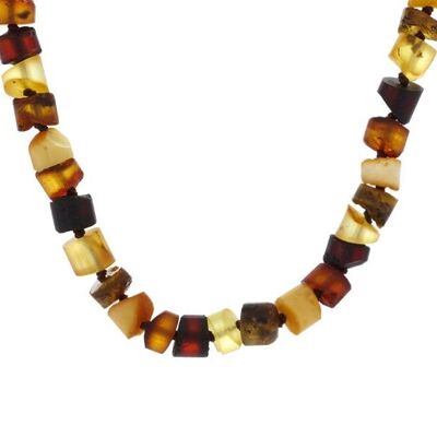 MEN'S NECKLACE 48 CM CYLINDRICAL AMBER ref: NB49M