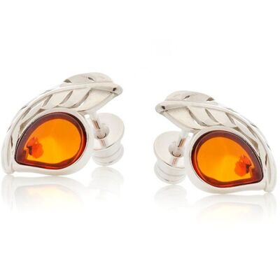 AMBER SILVER EARRING ref: SA3751EOR