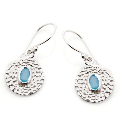 PENDIENTES CALCEDONIA PLATA ref: CJF-BO055