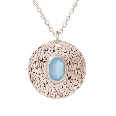 NECKLACE 42+3CM CHALCEDONY 4 SILVER ref: CJF-CL055