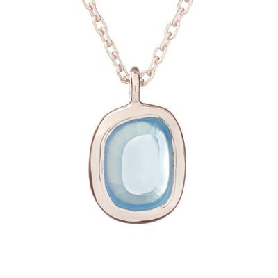 NECKLACE 42+3CM SILVER CHALCEDONY ref: CJF-CL057