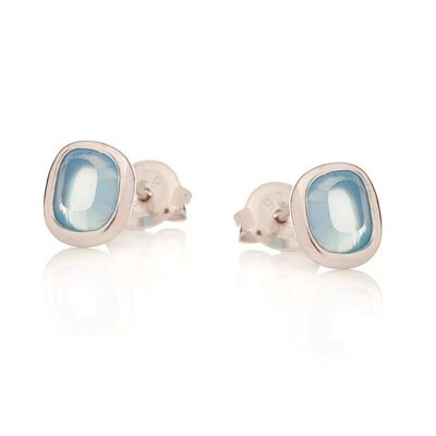 SILVER CHALCEDONY EARRINGS ref: CJF-BO057