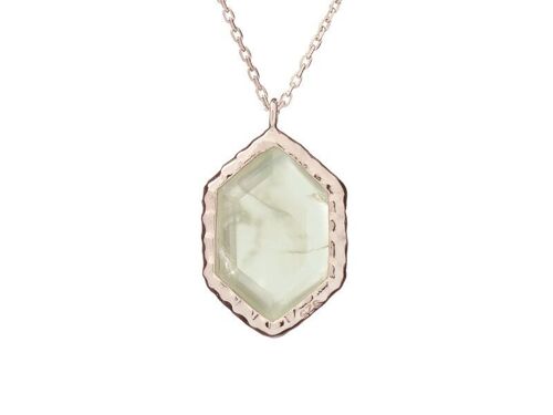 COLLIER 42+3CM PREHNITE 111 ARGENT ref: CJF-CL070