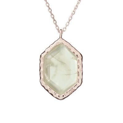 COLLIER 42+3CM PREHNITE 111 ARGENT ref: CJF-CL070