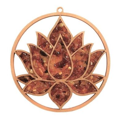 LOVELY WALL DECORATION LOTUS FLOWER WITH AMBER 11cm ref: FLV10