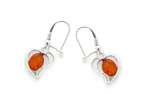 BOUCLE D'OREILLE ARGENT AMBRE ref: GD-BO0079R