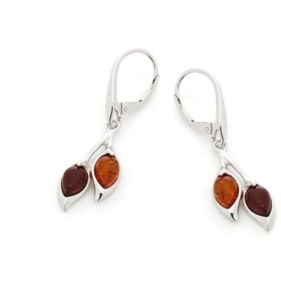 AMBER SILVER EARRING ref: SA0810EOR