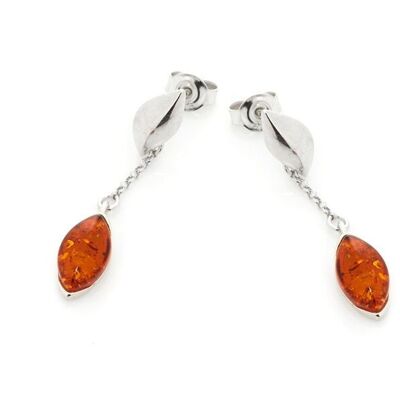 AMBER SILVER EARRING ref: SA3627EOR