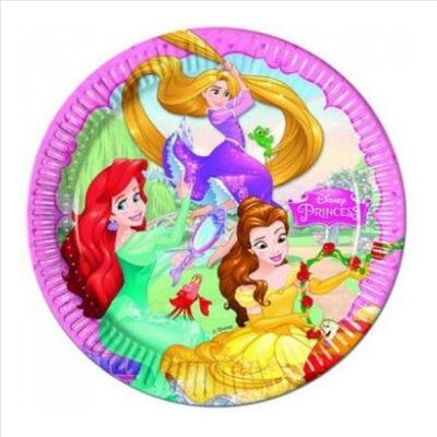 8 piatti di carta Princess 23 cm