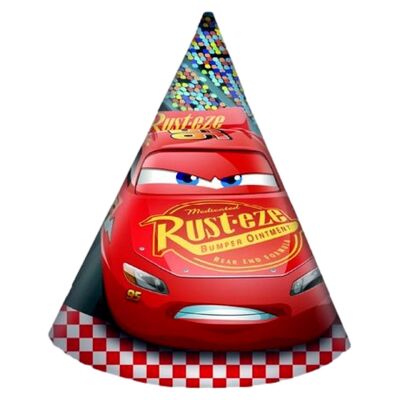 Cars 3 Hats Cardboard 6 Pieces