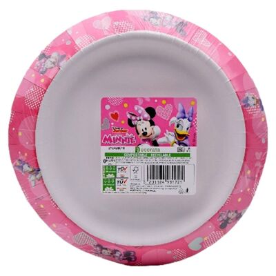 Minnie 8 Piatti Carta 24Cm