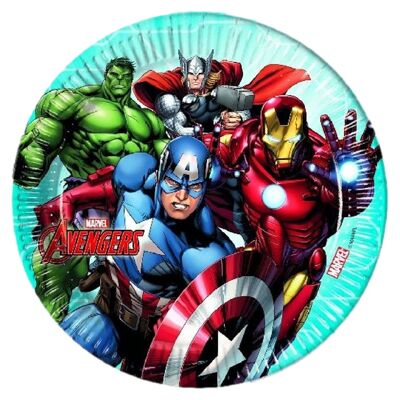 Avengers Plates 23Cm 8 Pieces
