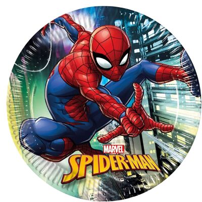 8 Assiettes Spiderman 23Cm