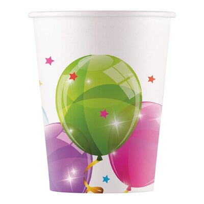 8 Vasos Globo 200ml