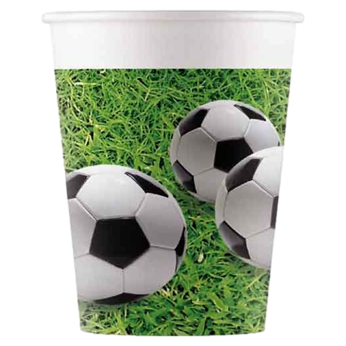 Fußball 8 Pappbecher 200 ml