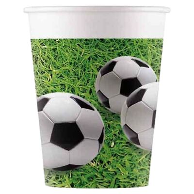 Football 8 Paper Cups 200Ml