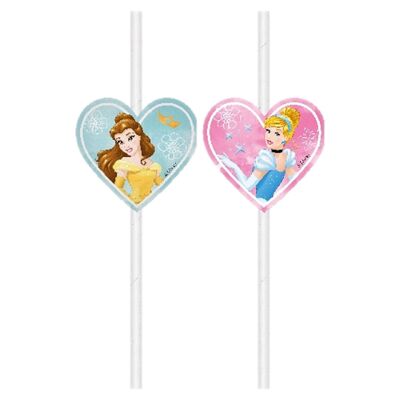 Princesses Live Your Story 4 Straw Medallions