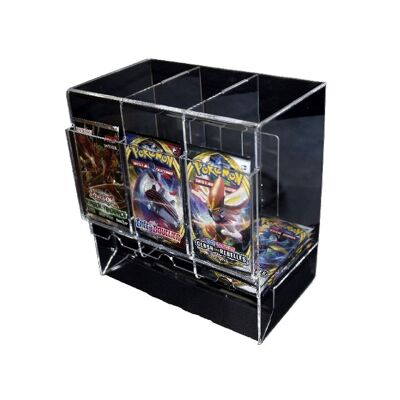 Plexiglass Display For Playing Cards 3 Compartments
