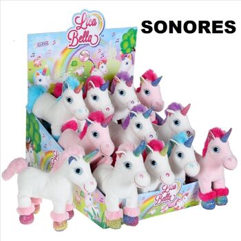 Peluche Licorne Féérique 22 Cm