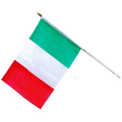 Italy Wooden Stick Flag