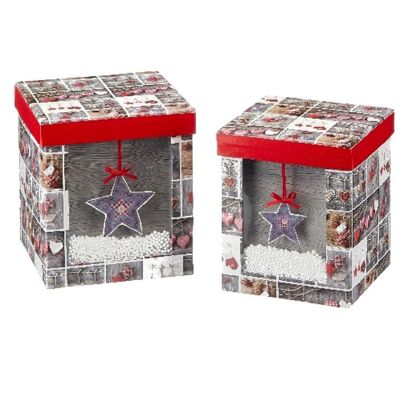Set Of 2 Christmas Boxes With Window