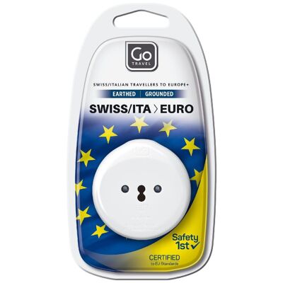 Adaptador de enchufe SUIZA / ITALIA-UE