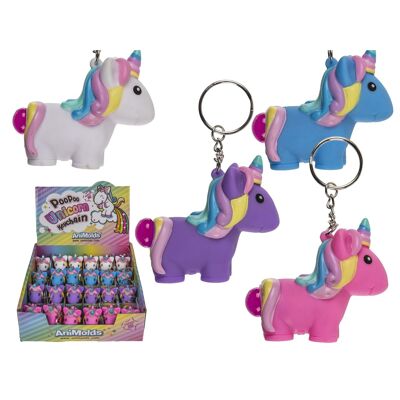 Metal Unicorn Squeeze Keychain