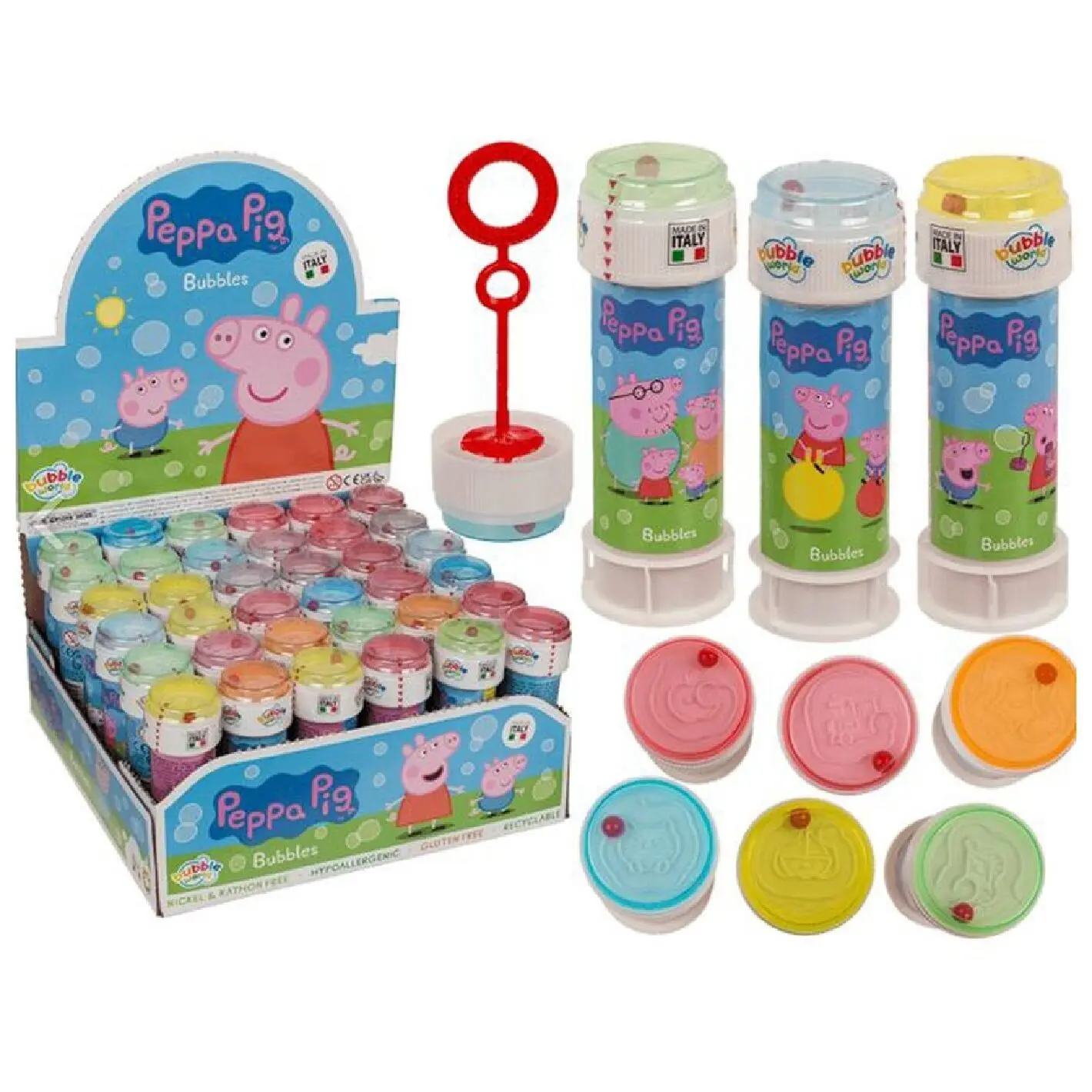 Dulcop- Peppa Pig Bulles de Savon, 103597000, Multicolore lot de 36 pièces