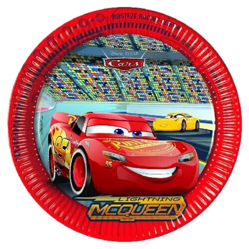 Cars 3 Assiettes 23Cm 8 Pièces