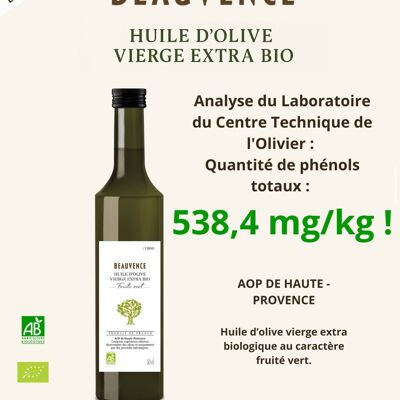 Aceite de Oliva Virgen Extra Ecológico Frutado Verde Alta Provenza