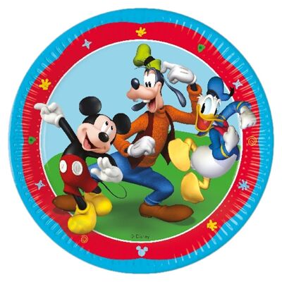 Mickey Rock The House 8 Assiettes Carton