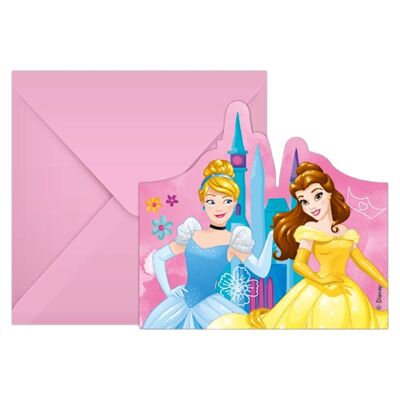 Prinzessinnen leben deine Geschichte, 6 Einladungen und Umschläge