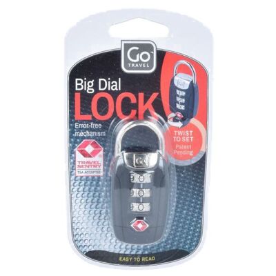 Big Dial Twist N Set Padlock Black